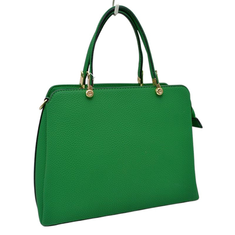 Women's Textured Faux Leather Top Handle Tote Bag