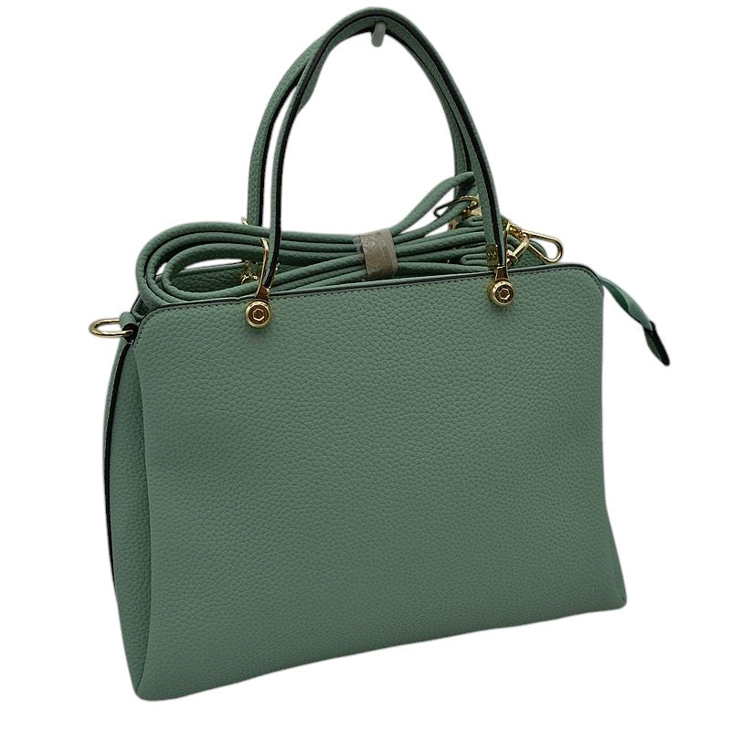 Women's Textured Faux Leather Top Handle Tote Bag