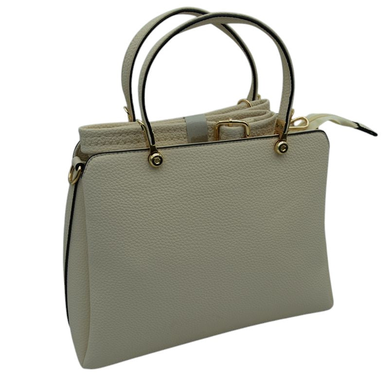 Women's Textured Faux Leather Top Handle Tote Bag