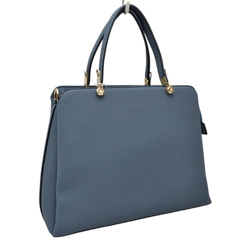 Women's Textured Faux Leather Top Handle Tote Bag