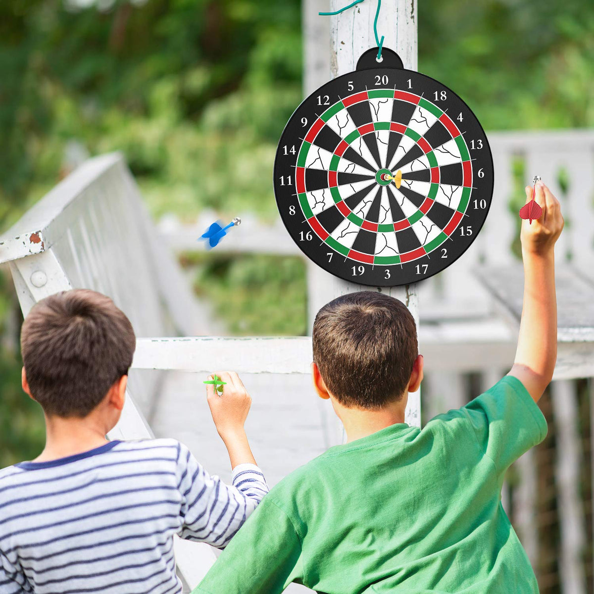 Magnetic Dart Board, 12pcs, Safe Indoor/Party Game for ages 5-12 and Adult