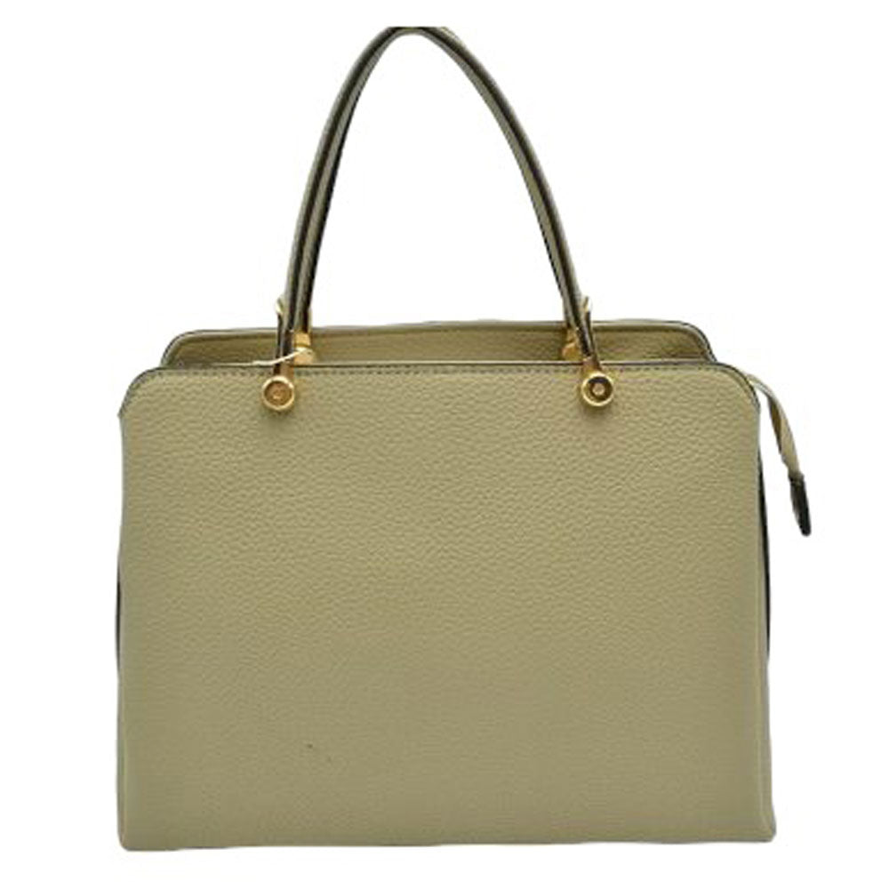 Women's Textured Faux Leather Top Handle Tote Bag