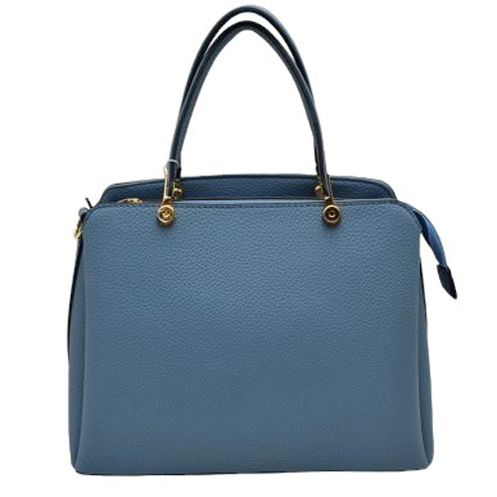 Women's Textured Faux Leather Top Handle Tote Bag