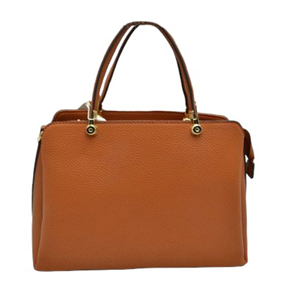 Women's Textured Faux Leather Top Handle Tote Bag