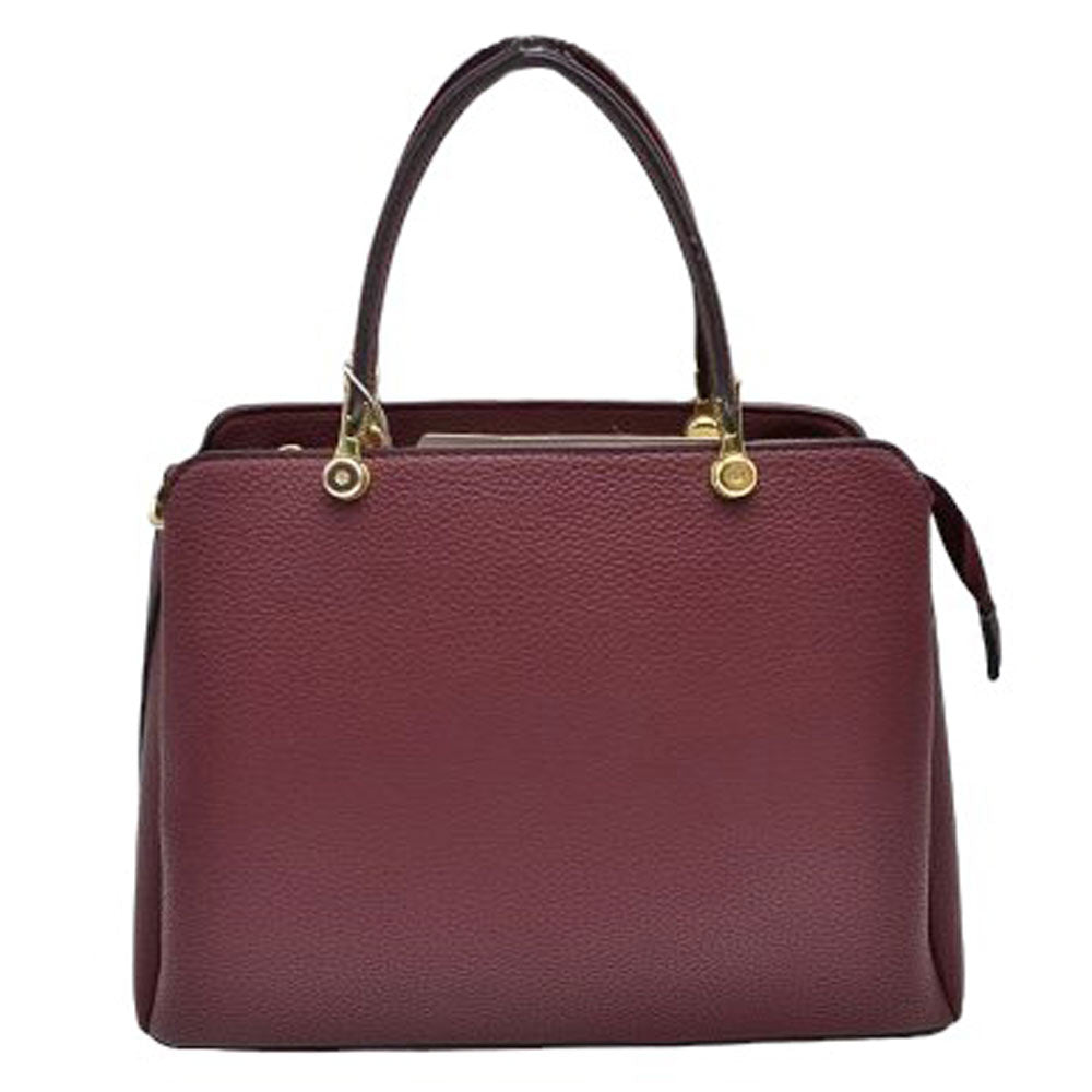 Women's Textured Faux Leather Top Handle Tote Bag
