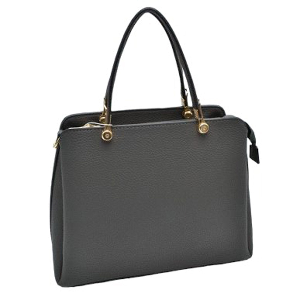 Women's Textured Faux Leather Top Handle Tote Bag