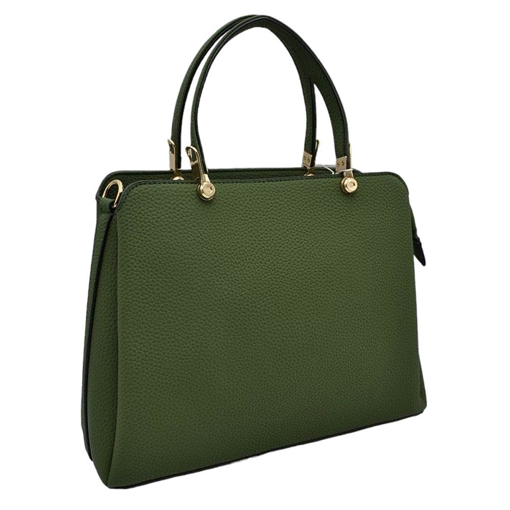 Women's Textured Faux Leather Top Handle Tote Bag