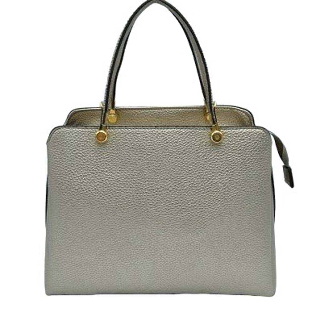 Women's Textured Faux Leather Top Handle Tote Bag