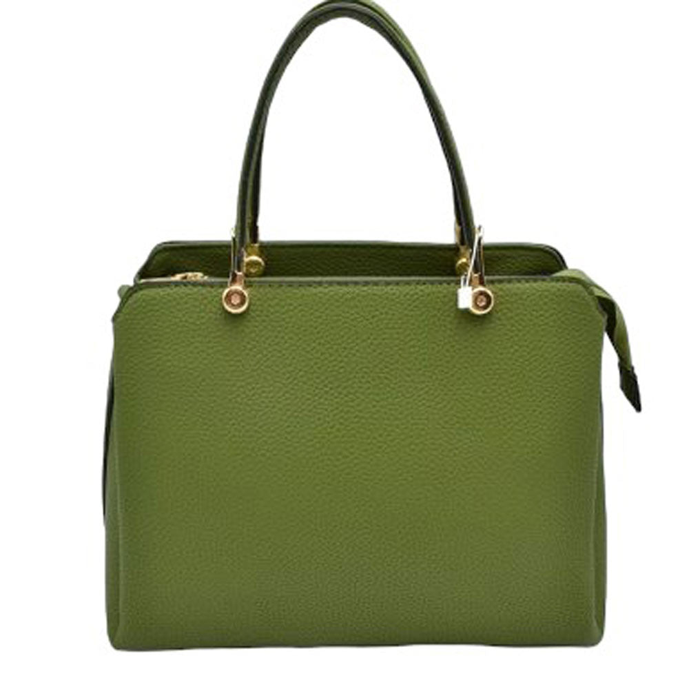 Women's Textured Faux Leather Top Handle Tote Bag