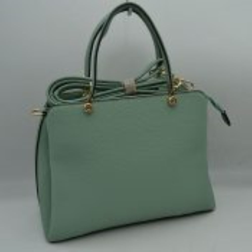 Women's Textured Faux Leather Top Handle Tote Bag