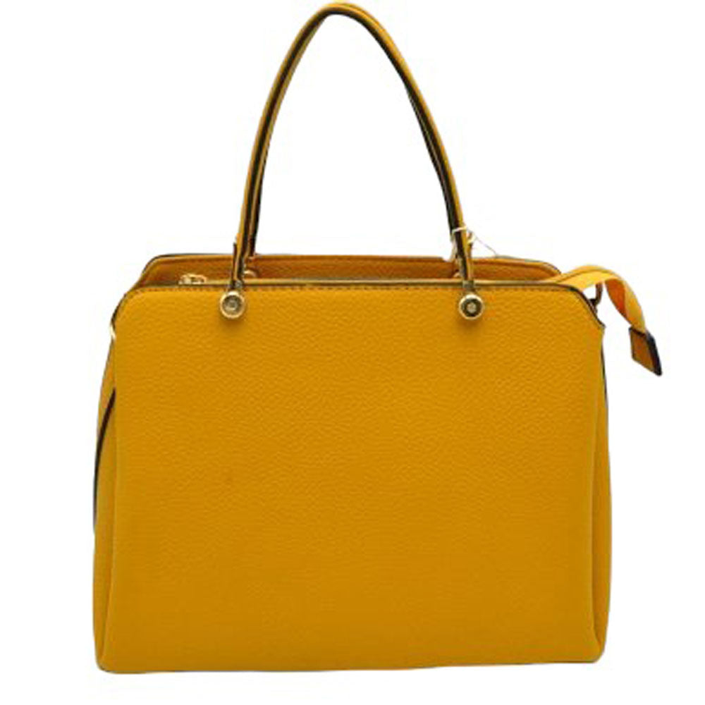 Women's Textured Faux Leather Top Handle Tote Bag