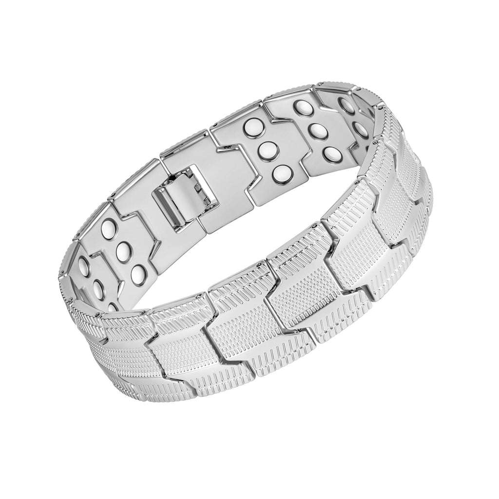 Men's Bronze Magnet Retro Wide Row Full Bracelet
