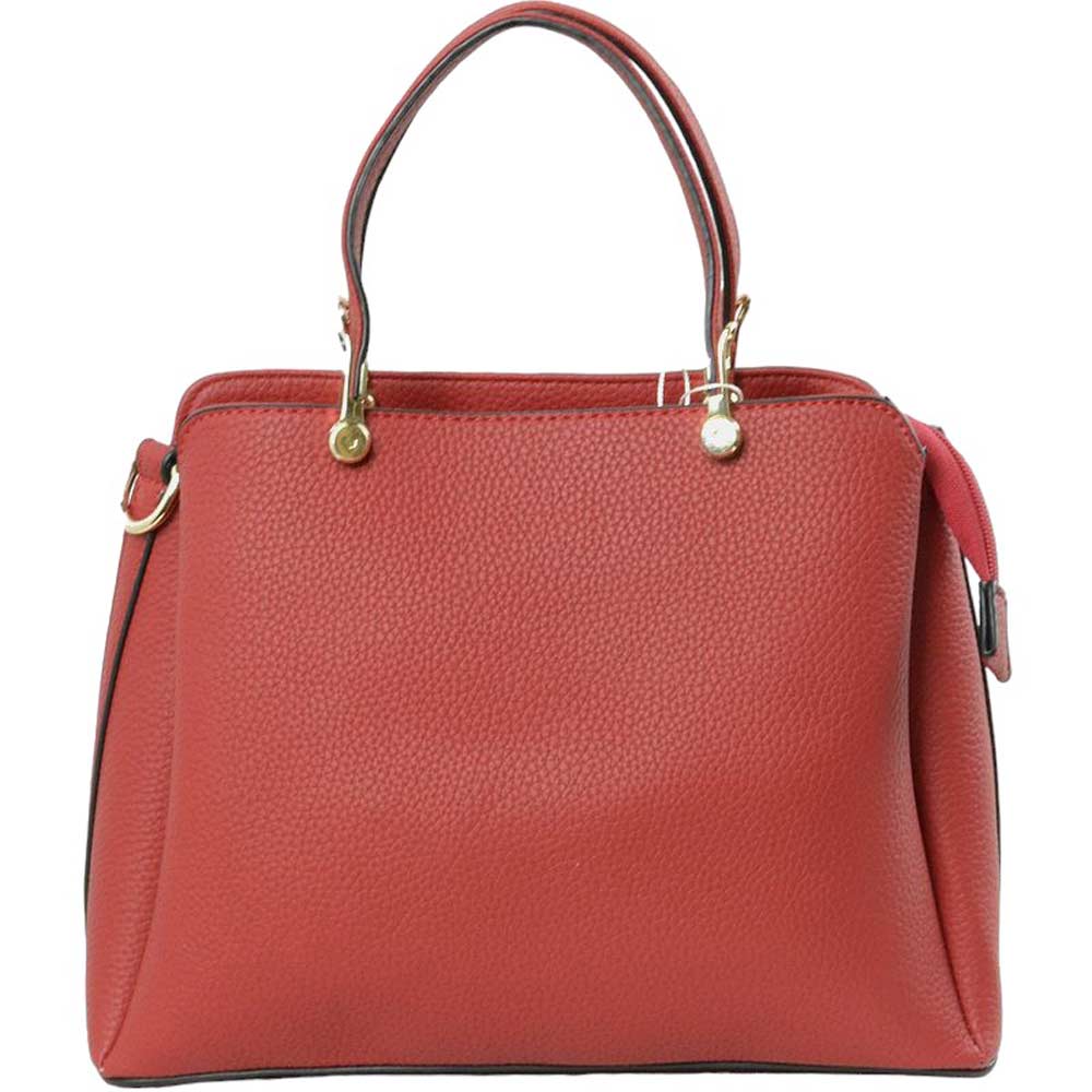 Women's Textured Faux Leather Top Handle Tote Bag