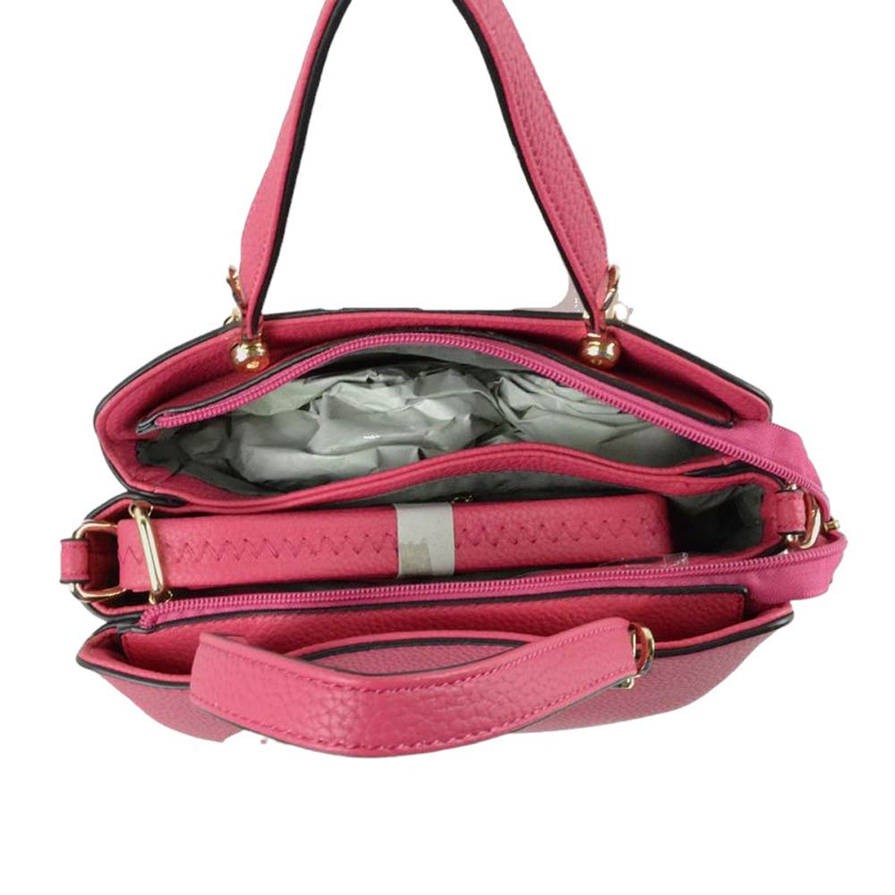 Women's Textured Faux Leather Top Handle Tote Bag