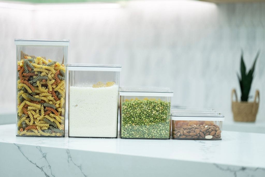 Clear Airtight Stackable Pantry Containers – 4 Sizes