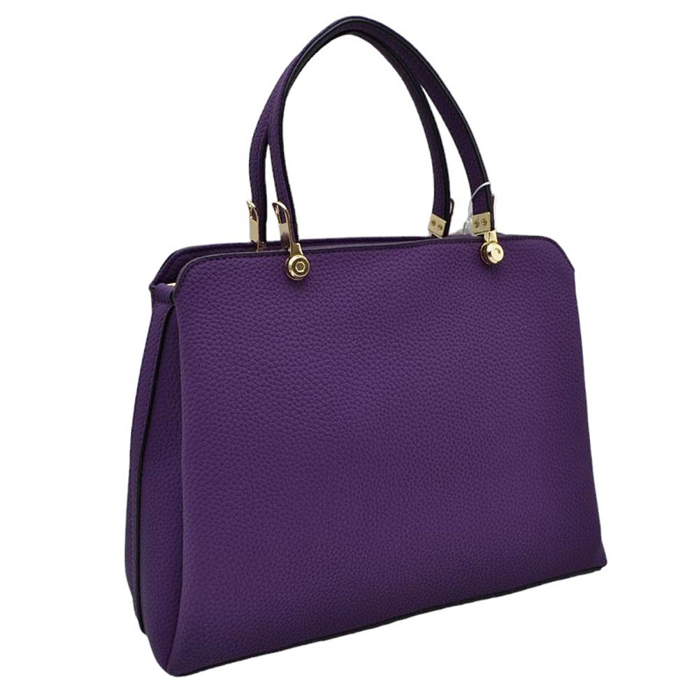 Women's Textured Faux Leather Top Handle Tote Bag